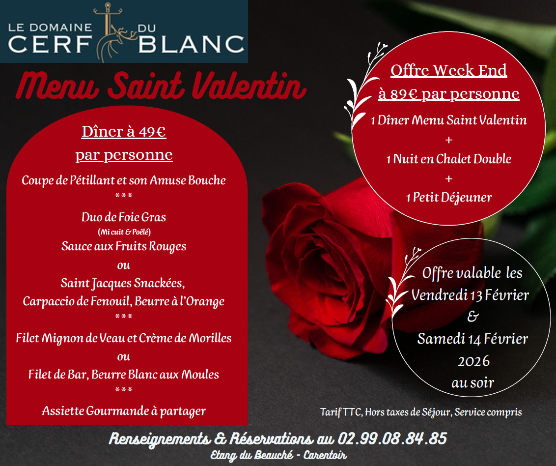 Menu Saint Valentin